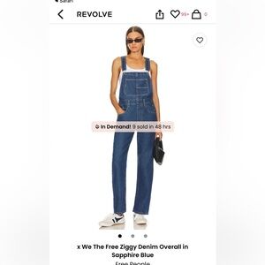 Free People Overalls - Dark Denim